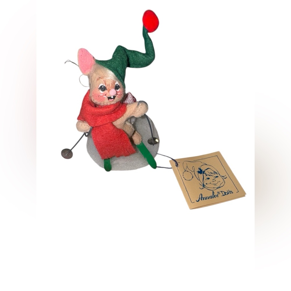 Vintage Annalee Christmas Mouse Doll